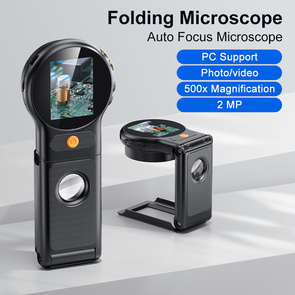 Digital Magnifier Reading - Microscopio Digital Autofocus 500X con 8leds,