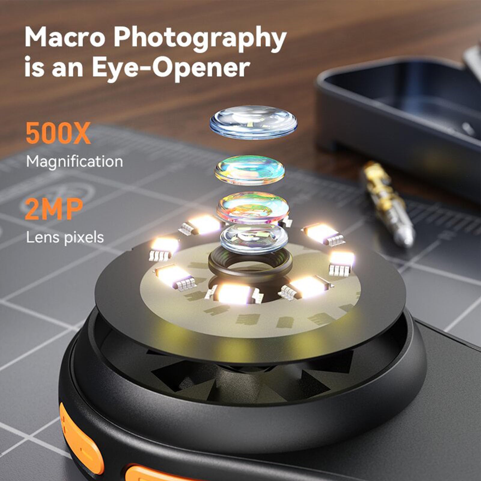 Microscopio Digital de 500x co - Digital Magnifier Reading reseña y precio