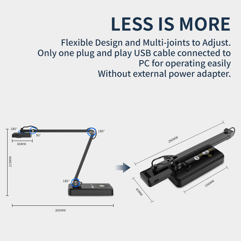 Presentador visual digital 4K  - Document Camera Visualizer reseña y precio