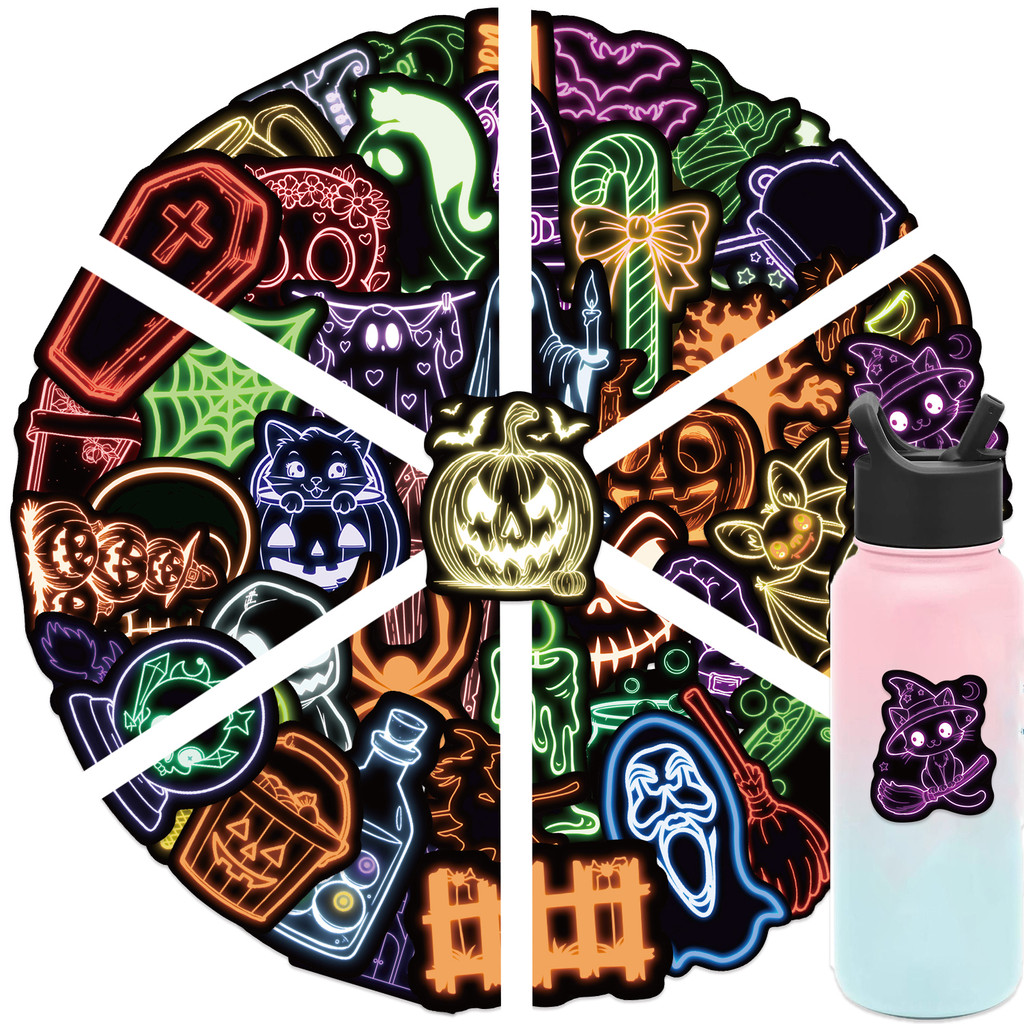 Pegatinas de Halloween de neón - Electronics Gadgets Store reseña y precio